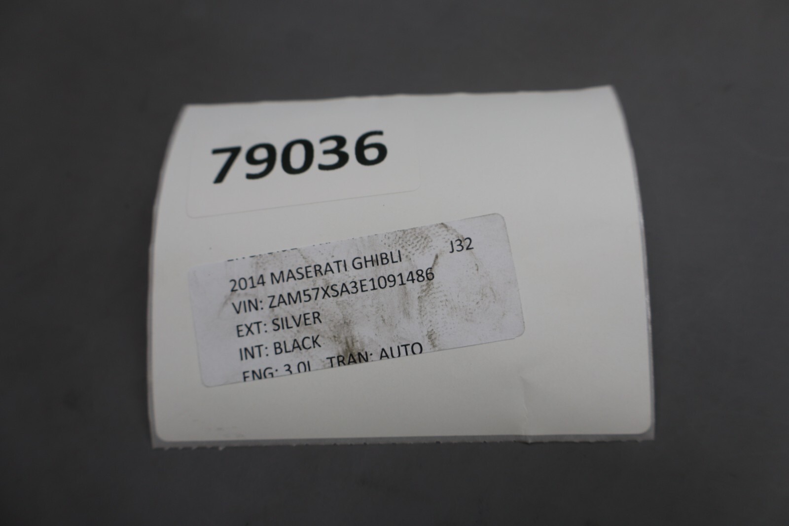 14-17 Maserati Ghibli Rear Right Passenger Side Door Window Auto Glass Oem