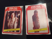 Vintage 1980 Star File 2 Cards Leia & Chewbacca