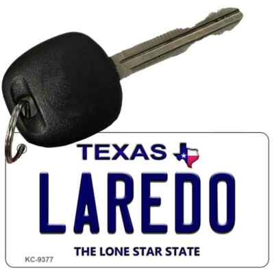 Laredo Texas Novelty Metal Aluminum Key Chain License Plate Tag Art