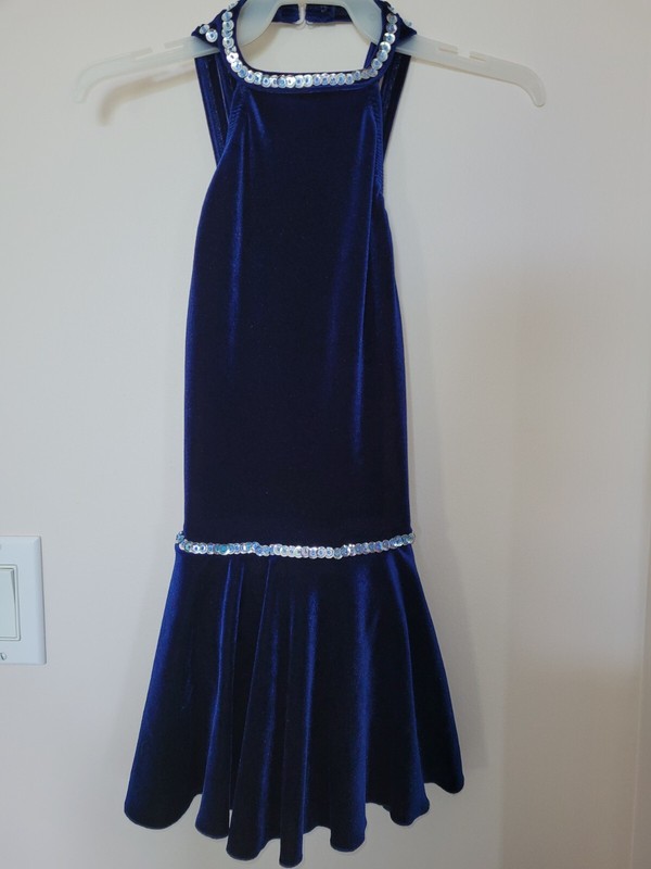 MEEKELLE Dance, Figure Skating Dress - Child Large - Royal Blue