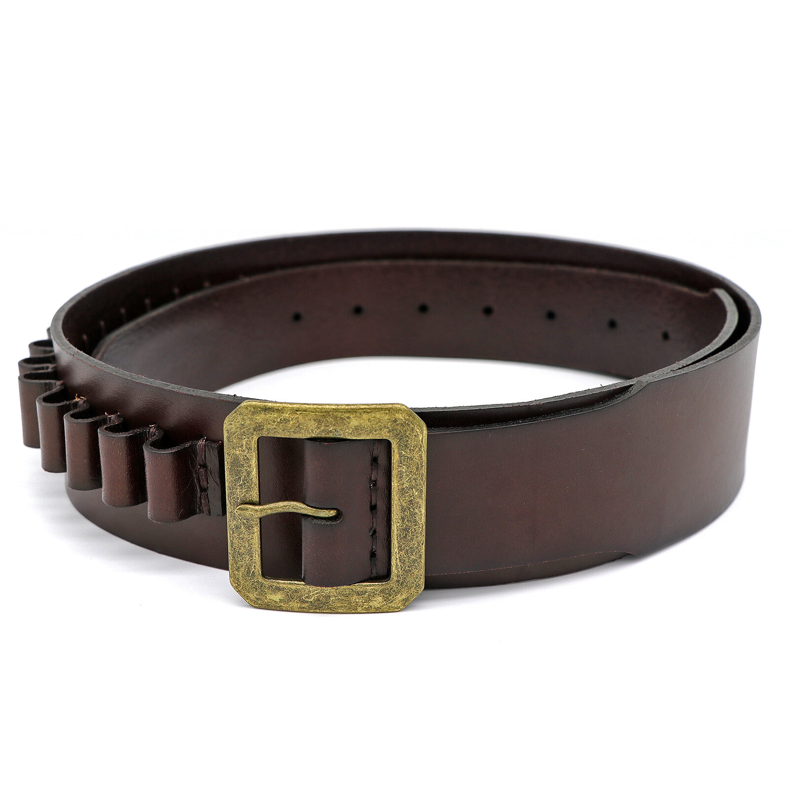 Tourbon 9mm/.38,357 Ammo Bandolier Rifle Cartridges Belt Ammo Carrier in Leather