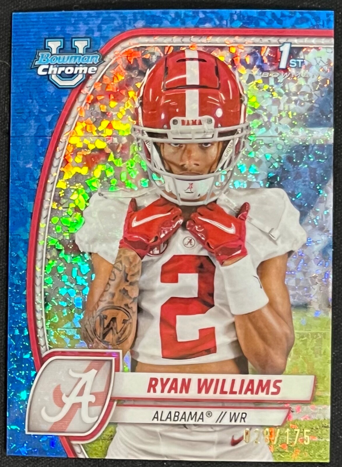 2024 BOWMAN CHROME U RYAN WILLIAMS BLUE MINI DIAMONDS 1ST BOWMAN REFRACTOR #/175
