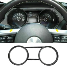 Carbon Fiber Dashboard Instrument Trim Cover Bezels For Ford Mustang Accessories
