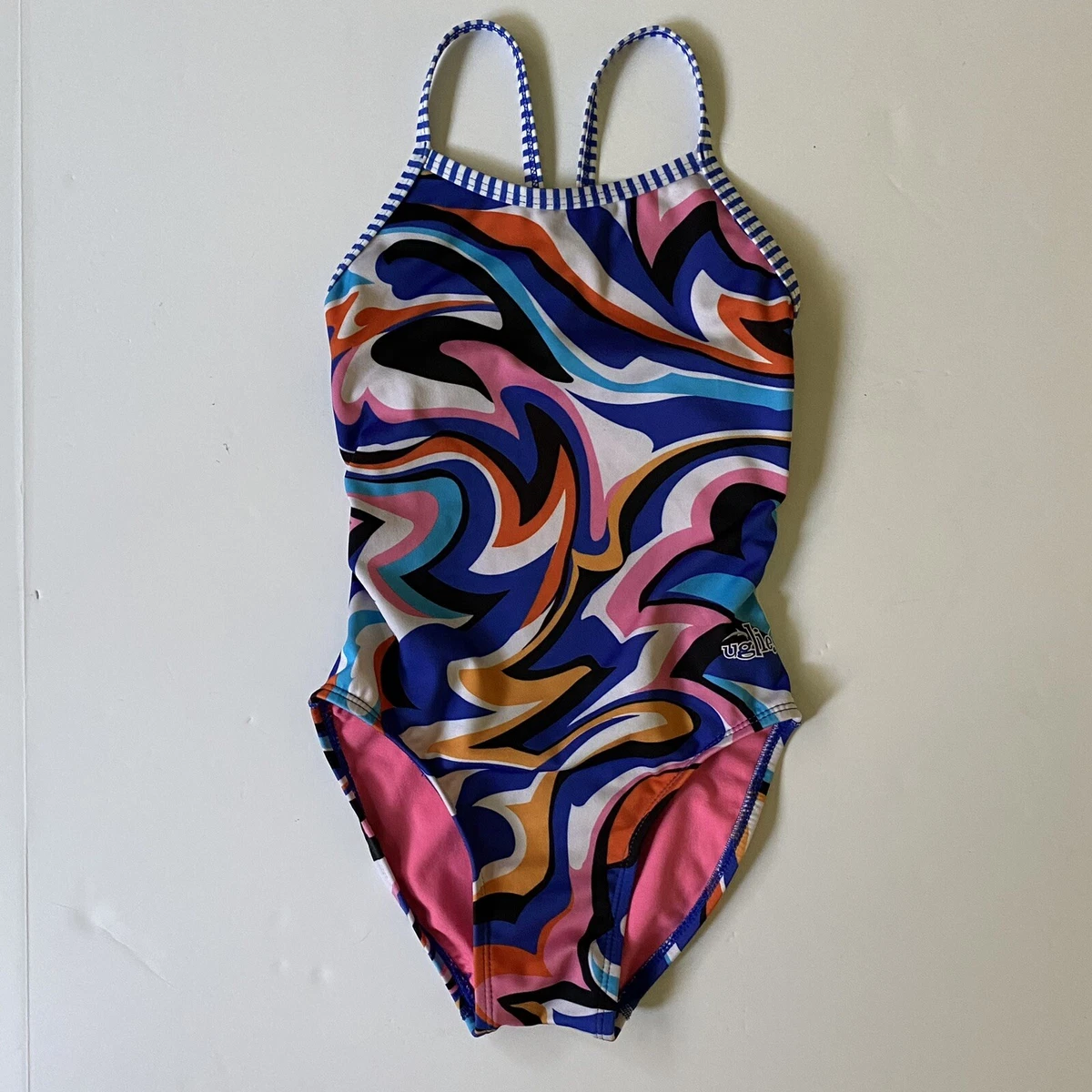 Dolfin Uglies Back One Piece Swimsuit Size 26 Womens Girls Racer