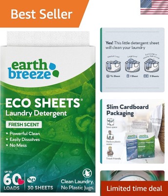 Hypoallergenic Laundry Sheets - No Plastic Jug, Charitable Contribution Included