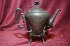 Aesthetic Movement Teapot  Middletown Plate Co,  Triple Plate  c. 1864-1899