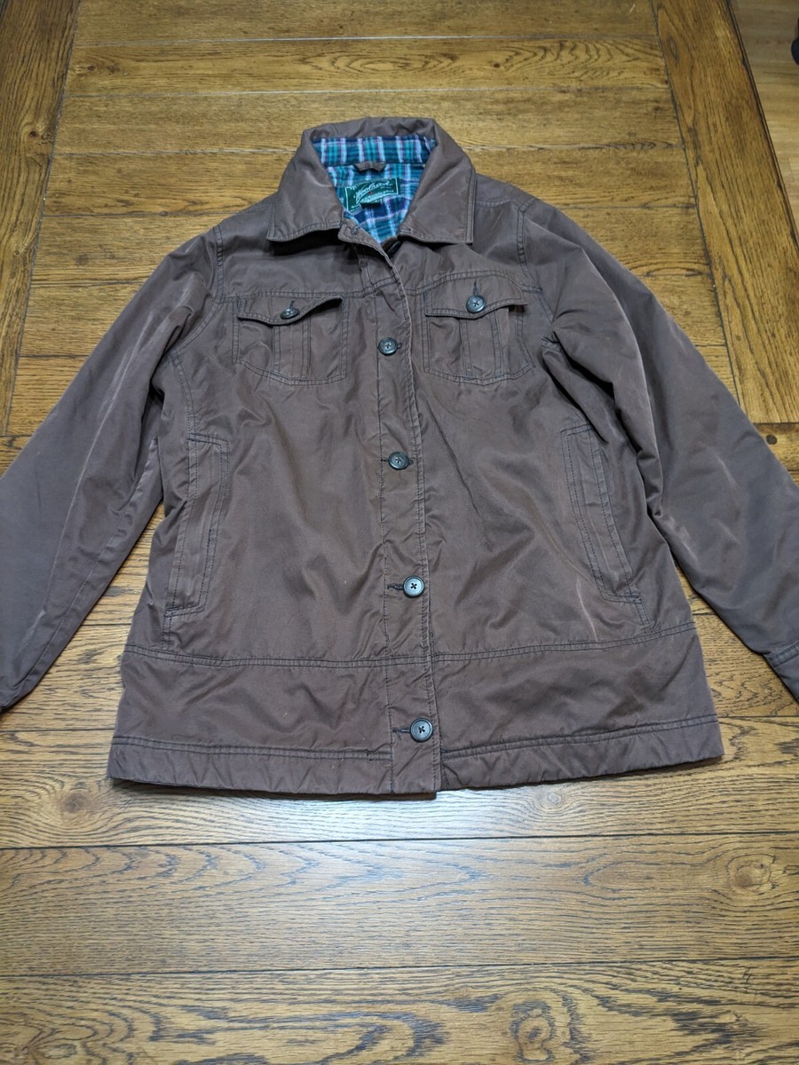 Woolrich Women's BLACKTAIL JACKET  Flannel Lined Dark Roast 2XL Button Up *READ