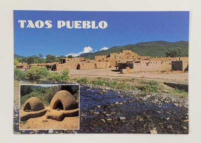 Taos Pueblo Largest Multi-Storied Pueblo Structure New Mexico Postcard Unposted