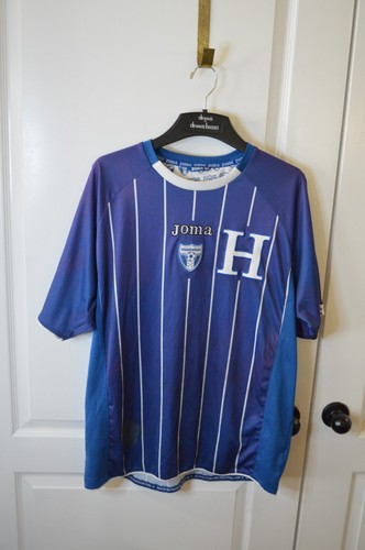 Joma Honduras Futbol Jersey Size XL Blue Purple White Pinstriping