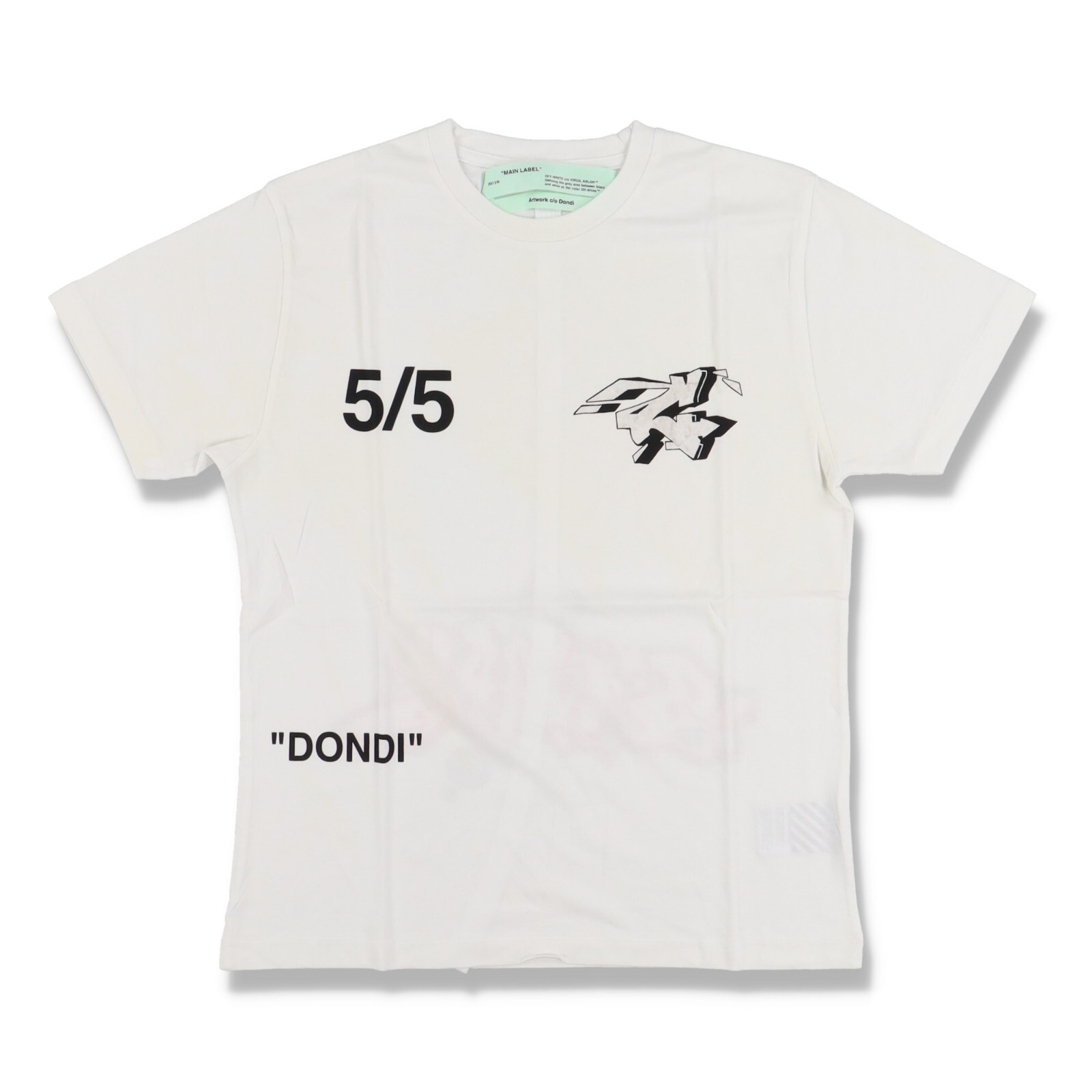 Off-White White Dondi Graffiti Logo T-Shirt | Size M Slim fit SS19 RRP $350
