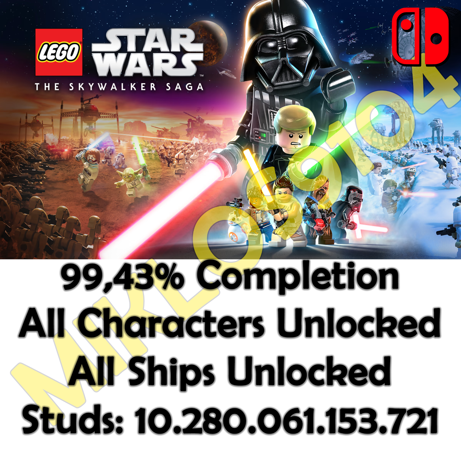 Lego Star Wars: The Skywalker Saga Save File (100% Completed)