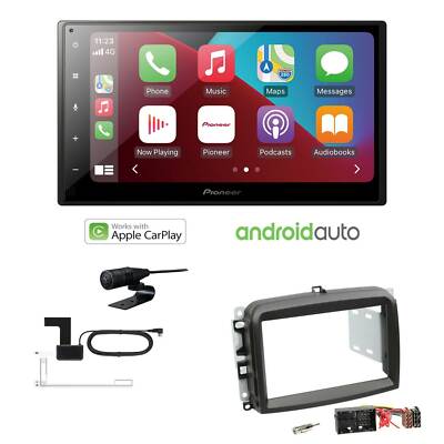 Pioneer Autoradio Apple CarPlay Bluetooth für Fiat 500L ab 2012 schwarz