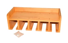 (NEW) IRON FORGE TOOLS Compact Power Tool Organizer 5-Drill Storage Natural Wood