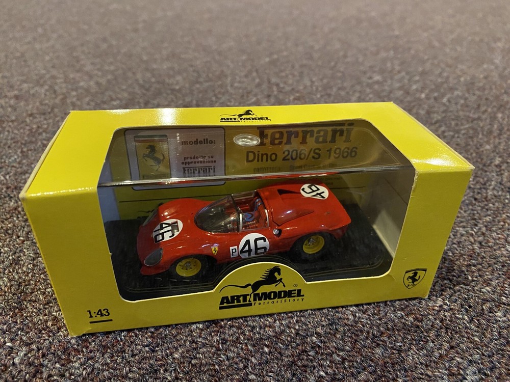 ART-MODEL -FERRARI -DINO 206/S N 46 SEBRING 1966 BANDINI -SCARFIOTTI 1:43 VHTF