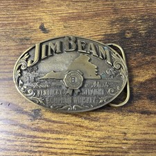Jim Beam Kentucky Straight Bourbon Whiskey 1993 Belt Buckle LIMITED