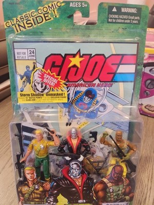GI JOE 2005 Comic Book 3 Pack Hasbro Duke Destro Roadblock Action Figures #24