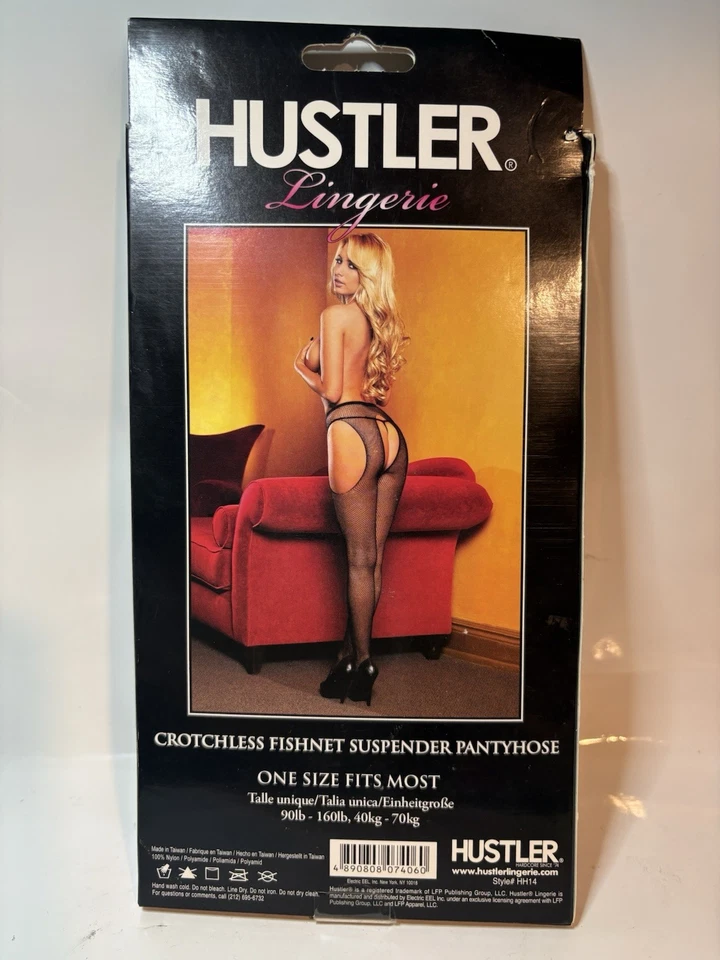 Pantimedias con tirantes de red sin entrepierna lencería Hustler talla única para la mayoría Foto 2 de 3