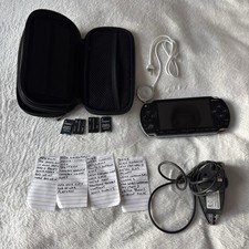 Sony PSP Black Handheld Console With Charger And Games