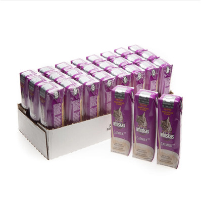 Whiskas Cat Milk for Cats, Wet Cat Food, 6.75 fl oz Carton (24 Pack) new
