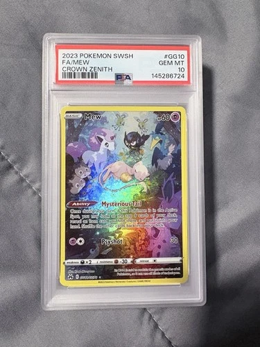 Mew GG10/GG70 Pokémon TCG 2023 Crown Zenith Ultra Rare Holo PSA 10 Gem Mint