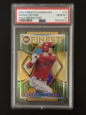 2022 Finest Flashbacks Shohei Ohtani Gold Refractor Card #/50! PSA 10 GEM MINT