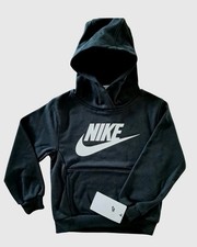 NWT Nike Kids' Little Sportswear Club Fleece Hoodie, 86L094-023, Black, Size 4