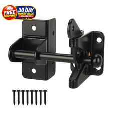 Self Locking Gate Latch for Wooden Fence,Heavy Duty Gravity Black