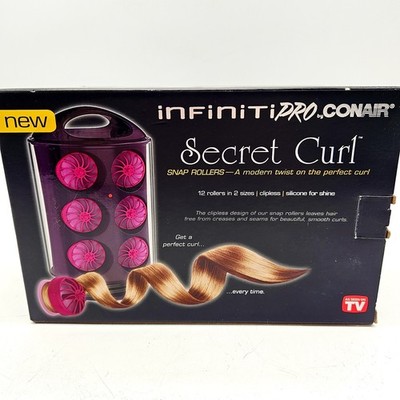 Conair Infiniti Pro Secret Curl 12 Silicone Hot Snap Rollers Curlers NEW 
