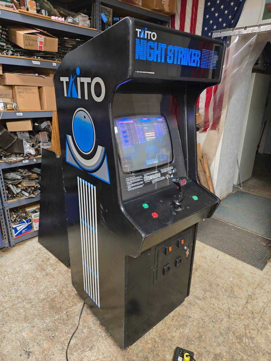 Minty RARE 1989 Taito NIGHT STRIKER dedicated Video Arcade Game