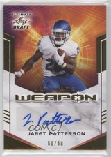 2021 Leaf Ultimate Draft Weapon Gold 50/50 Jaret Patterson #UW-JP1 Auto 0b2