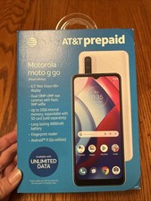 NEW AT T PREPAID Motorola Moto G Go XT2163-7 32GB 13MP 4G LTE Smart Cell Phone