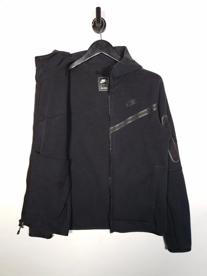 Nike Tech Fleece Hoodie Size Small Men's Black Full Zip Hooded Sweatshirt - Image 3 of 4