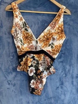 Maaji Cheeky One Piece Swimsuit Reversible Multicolor Floral Print SzMed NWOT
