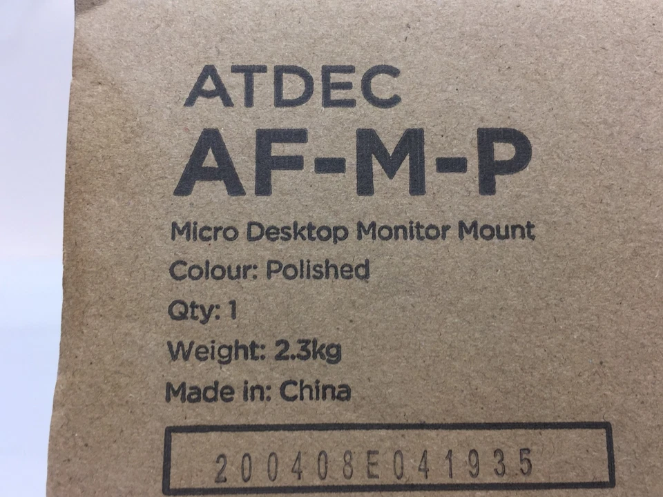 ATDEC AF-M-P Micro Desktop Monitor Mount - Polished Finish - Image 2 of 4