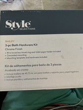 Style Selections 3-Piece Bailey Chrome Finish Bathroom Hardware Set