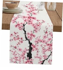 Cherry Blossom Table Runner 120 Inches Long 13"x120" Japanese-styleech4167