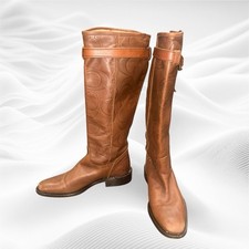 Coach Vivica Tall Brown Saddle Leather Signat...