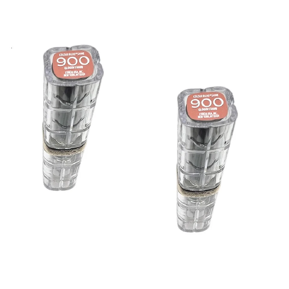 Pack of 2 L'Oreal Paris Colour Riche Shine Lipstick, Glossy Fawn # 900 - Image 3 of 4