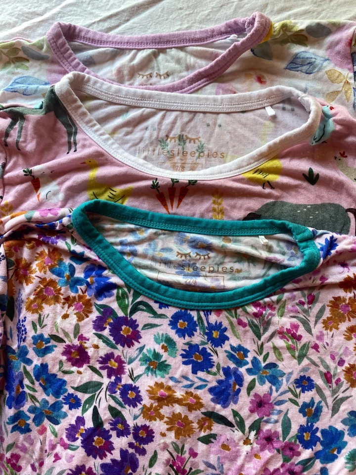 Lote de (8) Piezas Little Sleepies Pijama Bambú Prendas para el torso + Parte Inferior Desajustada 7/8 Foto 3 de 4