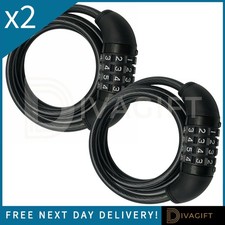 2 x BIKE LOCK HEAVY DUTY STRONG FOR CYCLE MOTORCYCLE MOTORBIKE COMBINATION UK