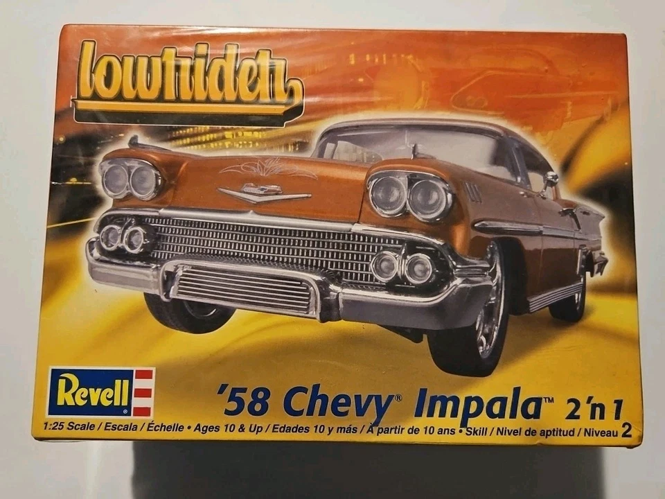 1958 Chevy Impala NEW! 2-in-1 Kit!1/25 Revell Kit # 85-2073 2007 Classic/Low!! - Image 2 of 4