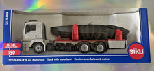 Siku 2715 MAN LKW mit Motorboot / Lastwagen mit Boot NEU & OVP