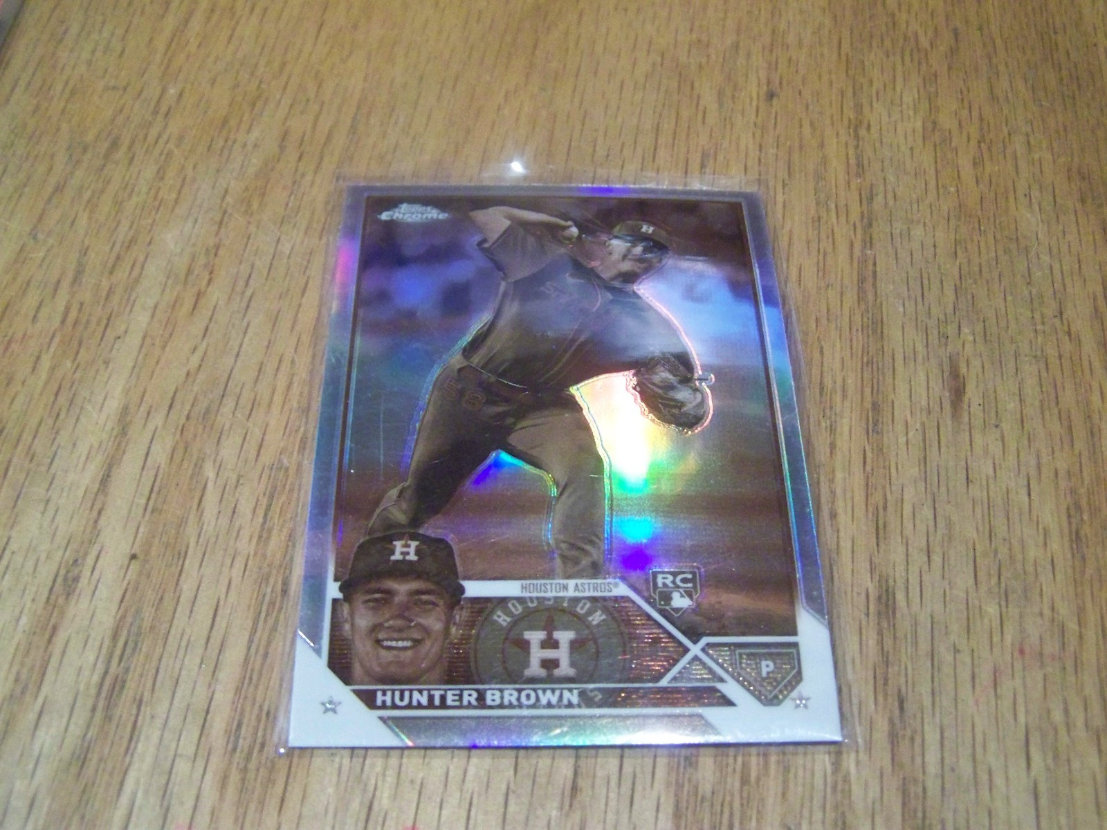 HUNTER BROWN  SEPIA REFRACTOR 2023 TOPPS CHROME  BASEBALL CARD #197