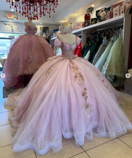 Pink Quinceanera Dresses Sweetheart with Bow Sweet 15 16 Glitter Ball Gowns