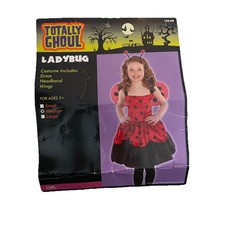 LadyBug dress, wings, headband Child Costume size medium 6-8 Outfit- new