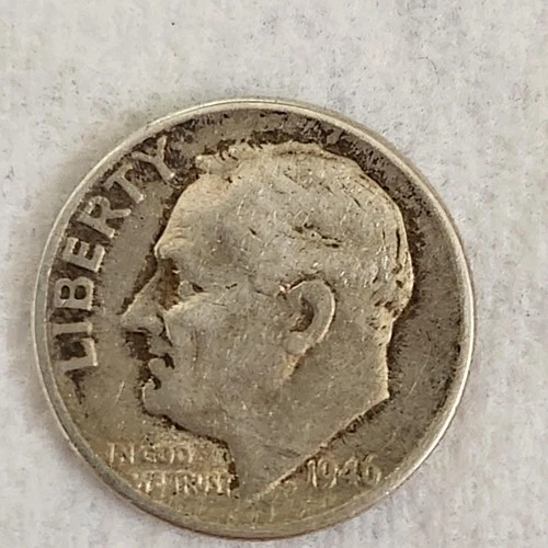 1946-D Roosevelt Dime 90% Silver US Coin Denver Mint Circulated