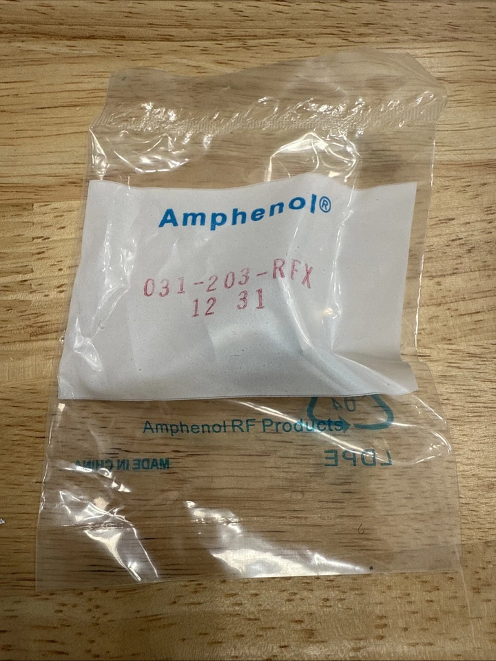 Qt:35 Amphenol 031-203-RFX BNC Straight Receptacle Jack Solder Cup 4 Hole Flange - Image 2 of 3