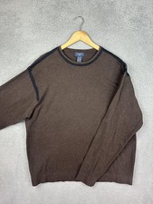 Dockers Sweater Mens 2XL Brown Bark Heather Crewneck Cotton Pullover Casual New