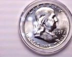 1957-D Silver Franklin Half Dollar  Choice BU  - Very Nice, *Silver on the Rise*
