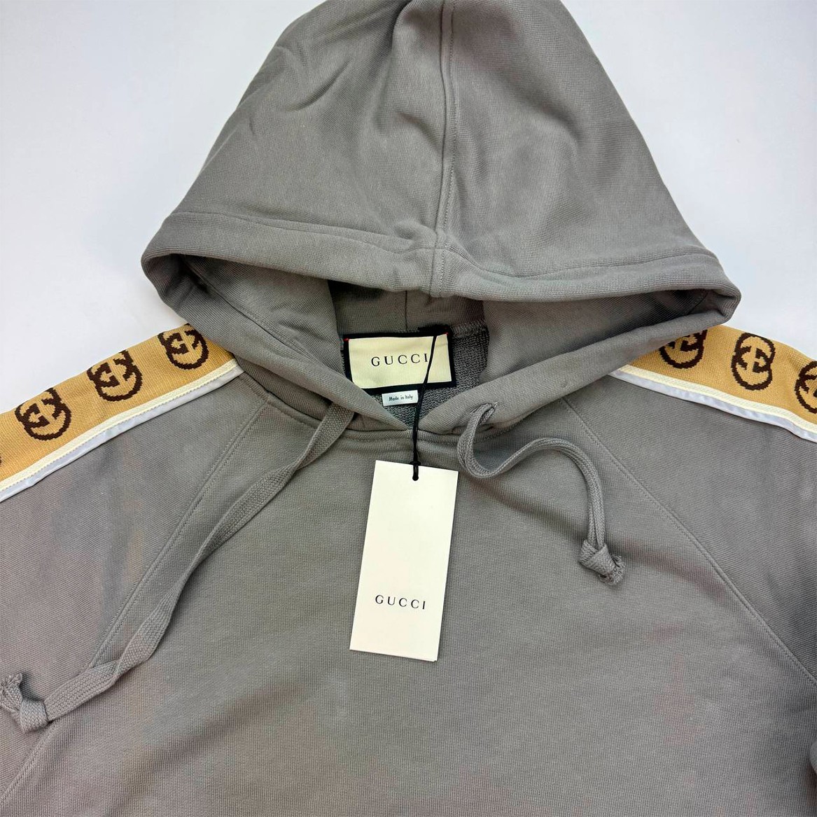 GUCCI Men Gray Oversize Hoodie Sweatshirt Size XL | eBay